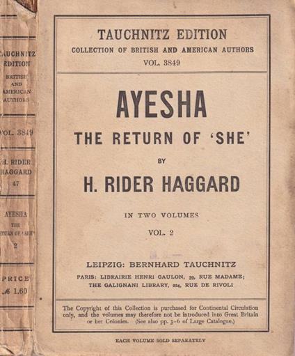 Ayesha, vol. 2 - copertina