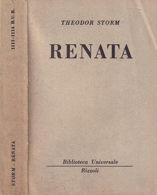 Renata - Theodor Storm - copertina