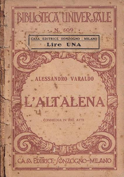 L'altalena - Alessandro Varaldo - copertina