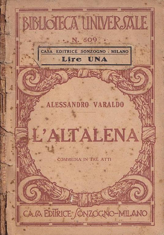 L'altalena - Alessandro Varaldo - copertina