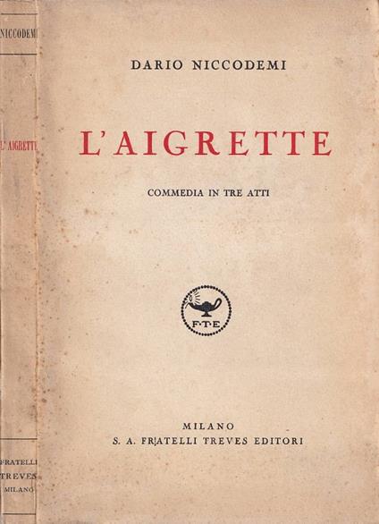 L'aigrette - Dario Niccodemi - copertina