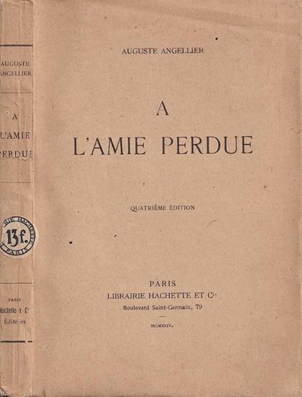A l'amie perdue - copertina