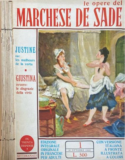 Le opere del Marchese de Sad, fasc da 1 a 15, mancante n 14 - copertina