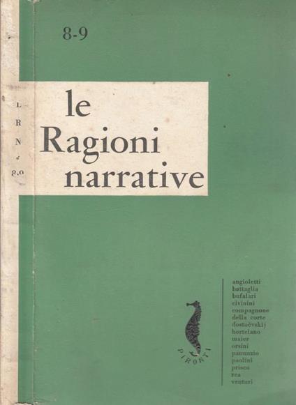 Le Ragioni narrative anno II, n 8-9, apr-giu 1961 - copertina