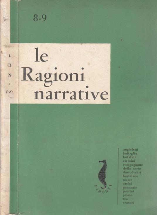 Le Ragioni narrative anno II, n 8-9, apr-giu 1961 - copertina
