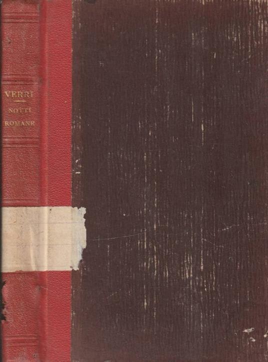 Le notti romane - Alessandro Verri - copertina