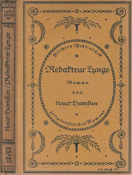 Redacteur Lynge - Knut Hamsun - copertina