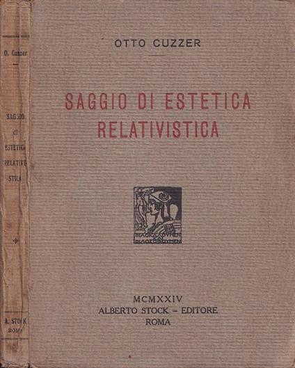 Saggio di estetica relativistica - copertina
