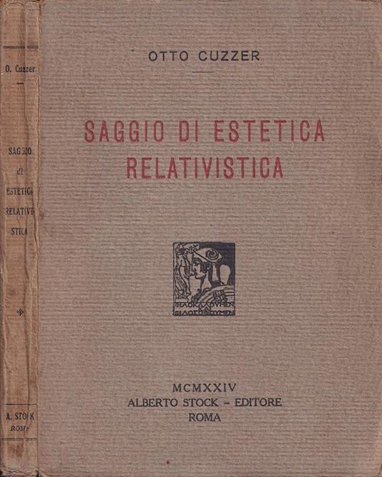 Saggio di estetica relativistica - copertina