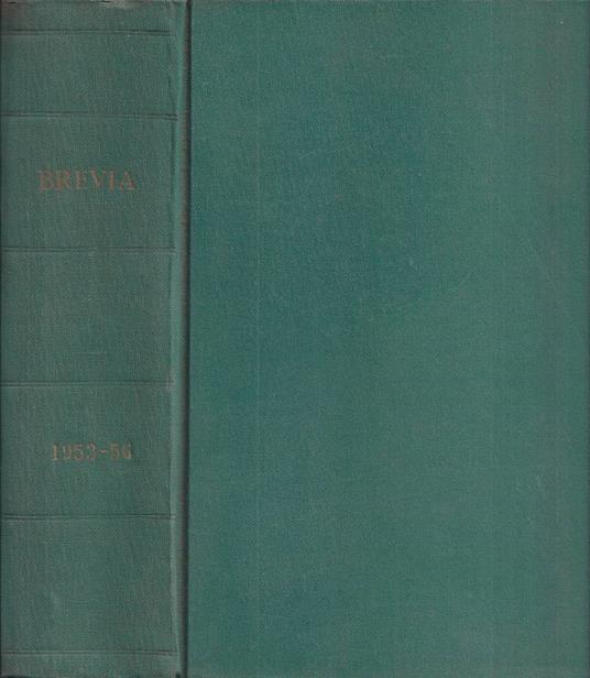 Brevia, anno VI, n. 1-12, 1953, anno VII, n. 1-12, 1954, ann - copertina