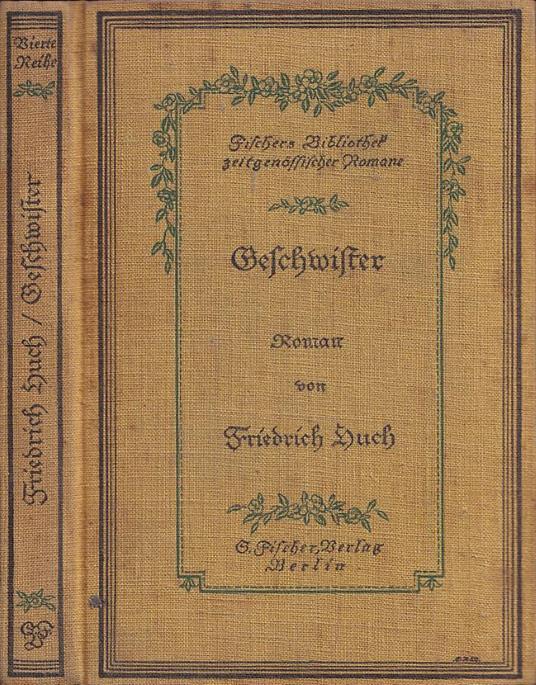 Geschwister - Friedrich Huch - copertina