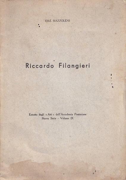 Riccardo Filangeri - copertina