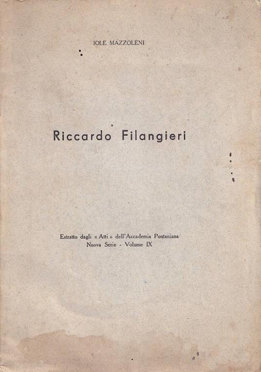 Riccardo Filangeri - copertina