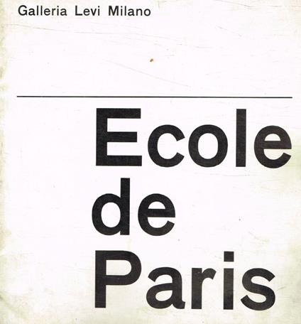 Ecole de Paris - copertina