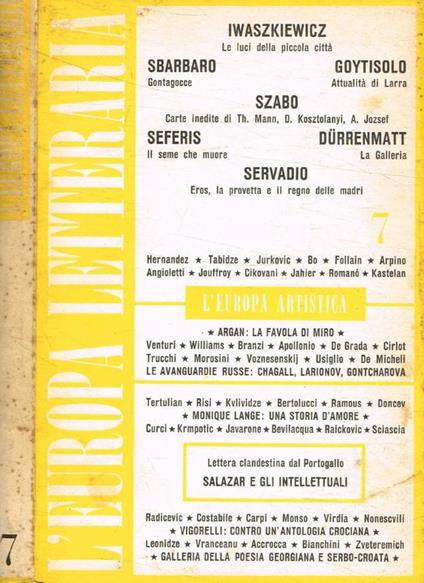 L'Europa letteraria 7 - copertina