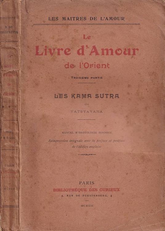 Le livre d'amour de l'Orient, parte III - copertina