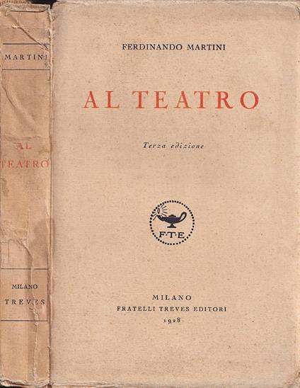 Al teatro - Ferdinando Martini - copertina