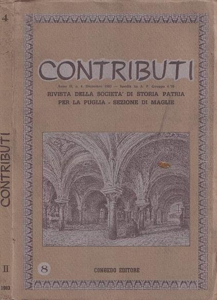 Contributi, anno II, n. 4, 1983 - copertina
