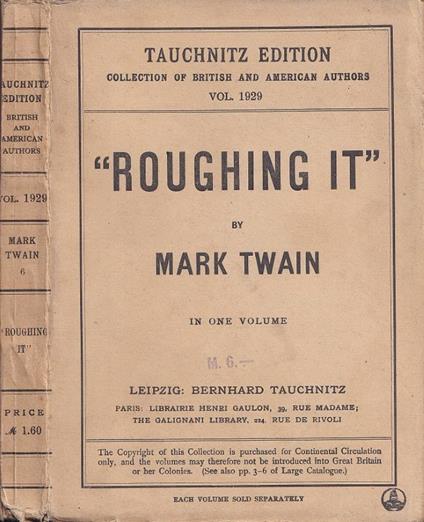 Roughing it - Mark Twain - copertina