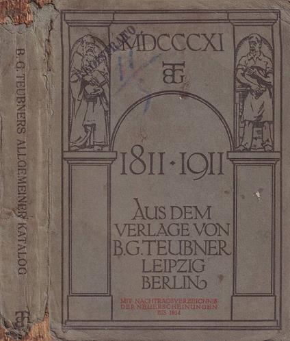 B. G. Teubners allgemeiner katalog - copertina