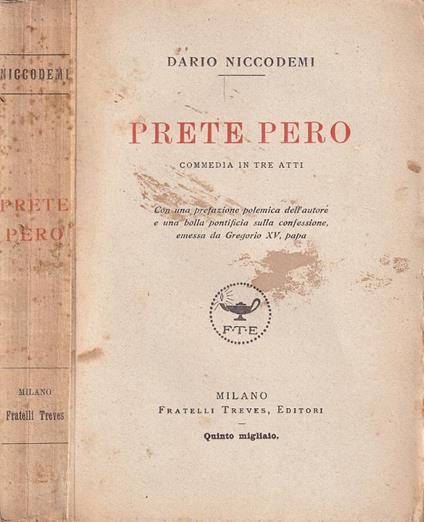 Prete pero - Dario Niccodemi - copertina