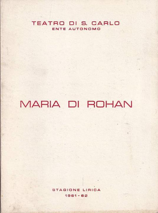 Maria di Rohan - copertina