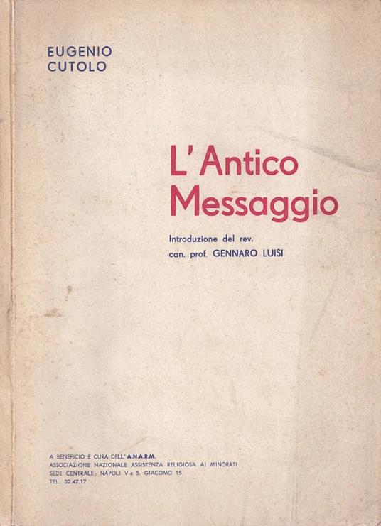 L'antico messaggio - Eugenio Cutolo - copertina