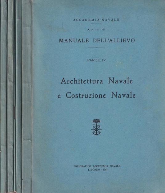 Manuale dell'allievo, parte IV, V, VII, VIII, XIII, XVII, 19 - copertina