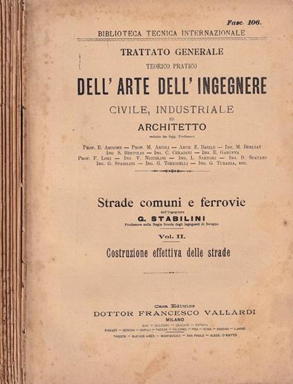 Trattato generale teorico pratico dell'arte dell'ingegnere c - copertina
