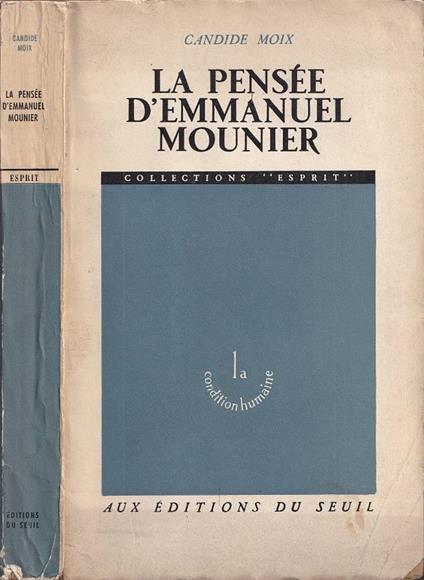 La pensée d'Emmanuel Mounier - copertina