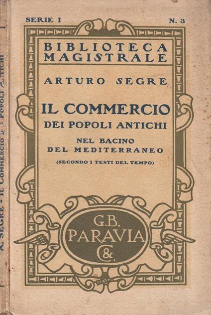 Il commercio dei popoli antichi nel bacino del Mediterraneo - copertina