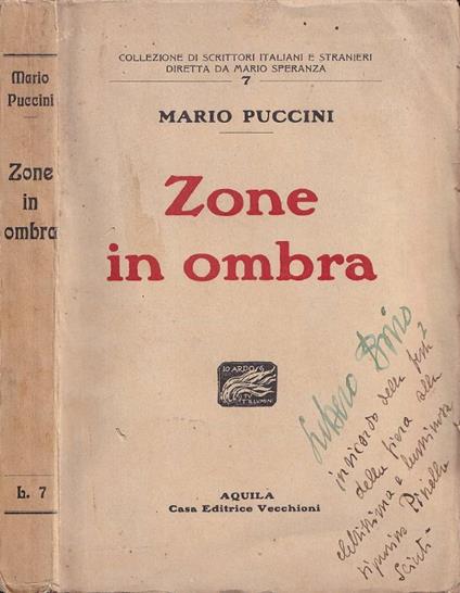 Zone in ombra - Mario Puccini - copertina