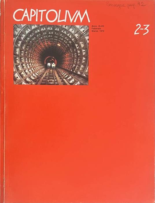Capitolium, anno XLVII, 1972 - copertina