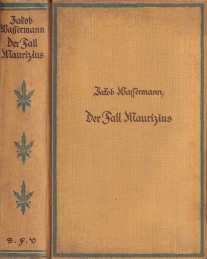 Der Fall Maurizius - Jakob Wassermann - copertina