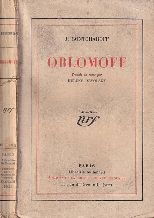 Oblomoff - copertina