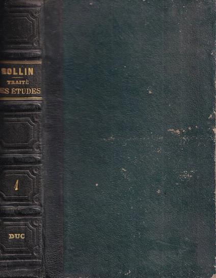 Traité des études, tomo I - copertina