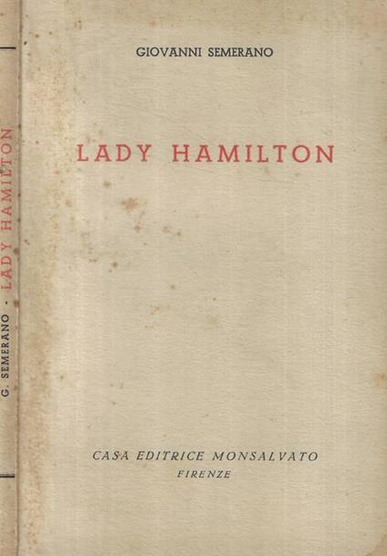 Lady Hamilton - Giovanni Semerano - copertina
