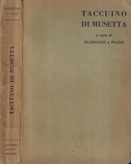 Taccuino di Musetta - copertina