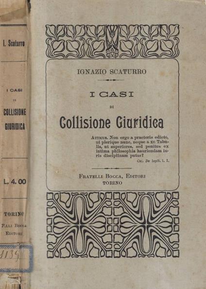 I casi di Collisione Giuridica - copertina
