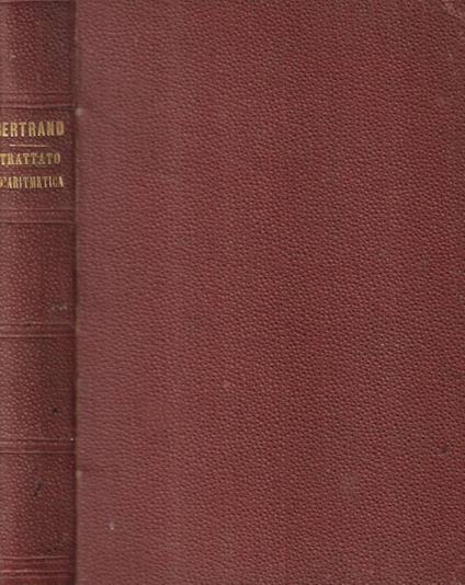 Trattato d'aritmetica - copertina