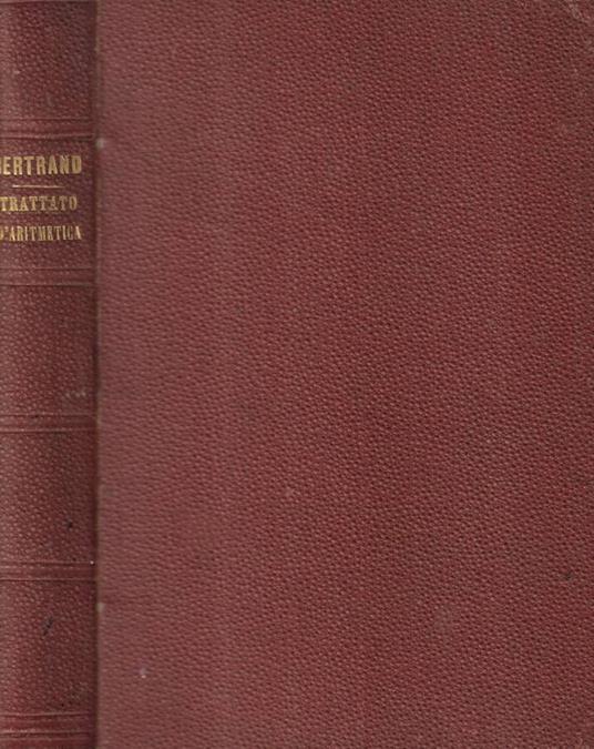 Trattato d'aritmetica - copertina