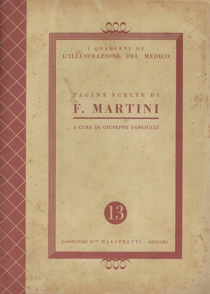 Pagine scelte di F. Martini - copertina