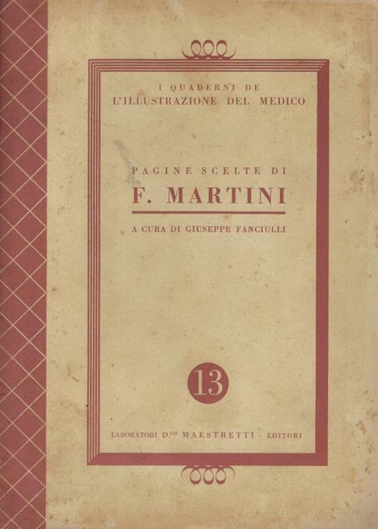 Pagine scelte di F. Martini - copertina