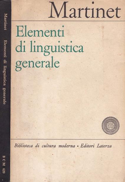 Elementi di linguistica generale - André Martinet - copertina