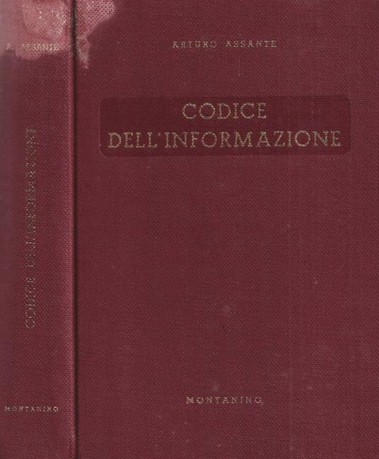 Codice dell'informazione - copertina