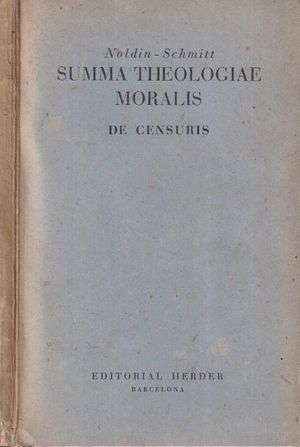 Summa theologiae moralis - copertina