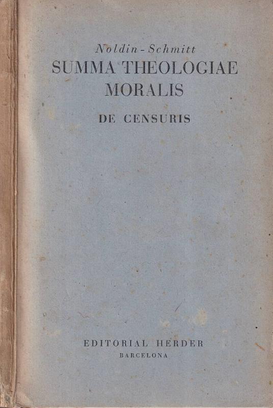 Summa theologiae moralis - copertina