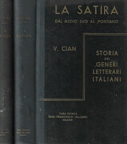 La satira - Vittorio Cian - copertina