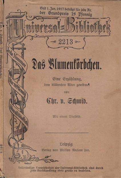 Das blumenkorbchen - Christoph von Schmid - copertina
