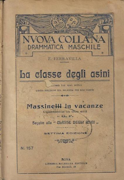 La classe degli asini- Massinelli in vacanze - copertina